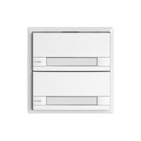 KNX-Taster RGB EDIZIO.liv SNAPFIX® Temperaturfüh.RGB-LED Pap.2×T 2-Tbed.ws