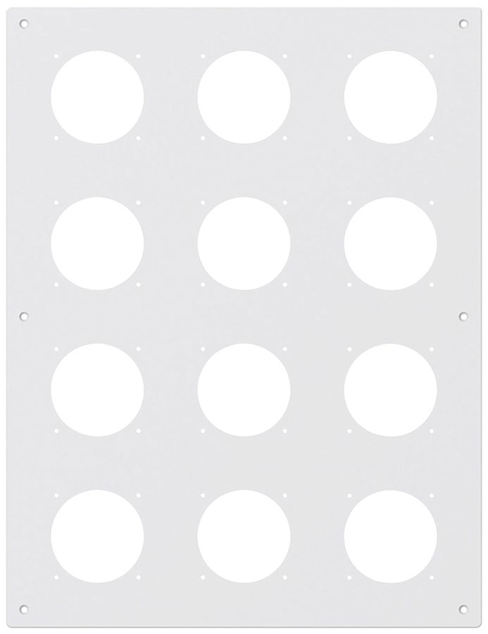 UP-Montageplatte robusto 4×3 Aluminium, weiss