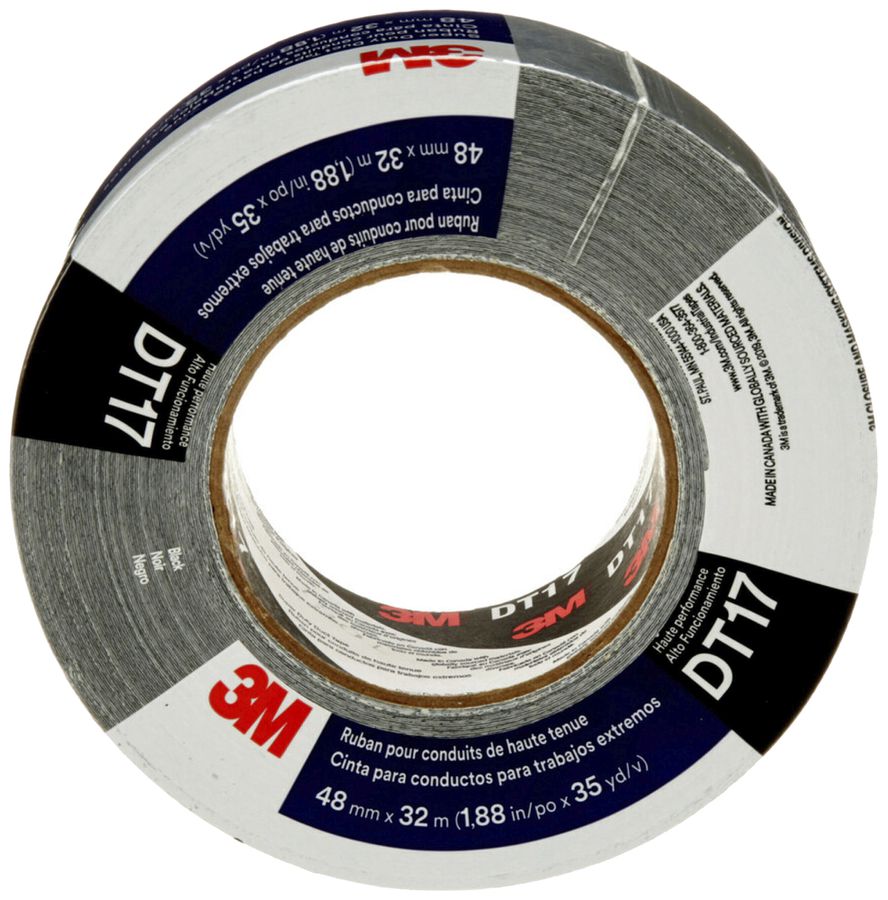 Gewebeklebband 3M DT17 48×32m×0.43mm schwarz