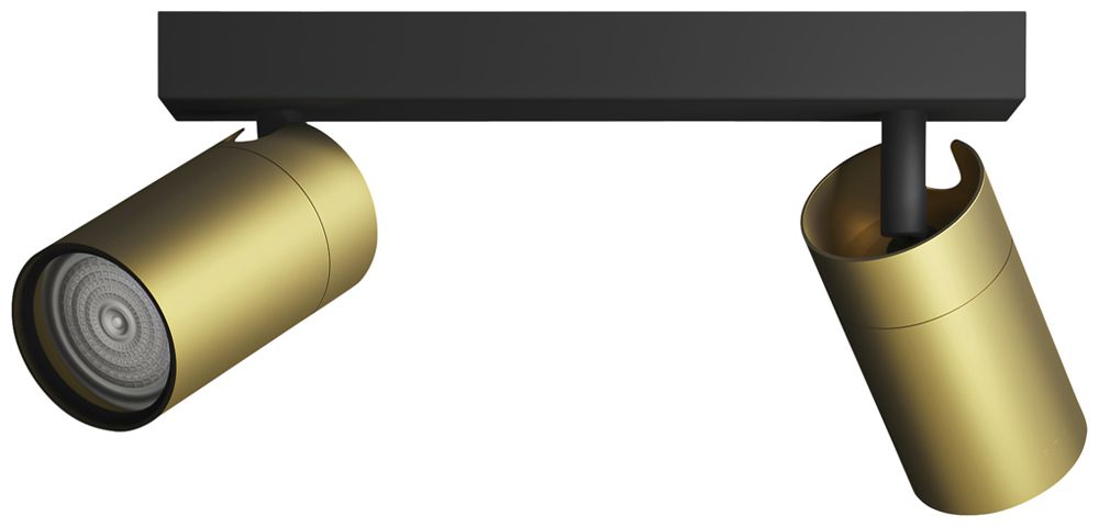 Spot Philips Idris GU10 2×5W IP44 240×119mm schwarz/Messing