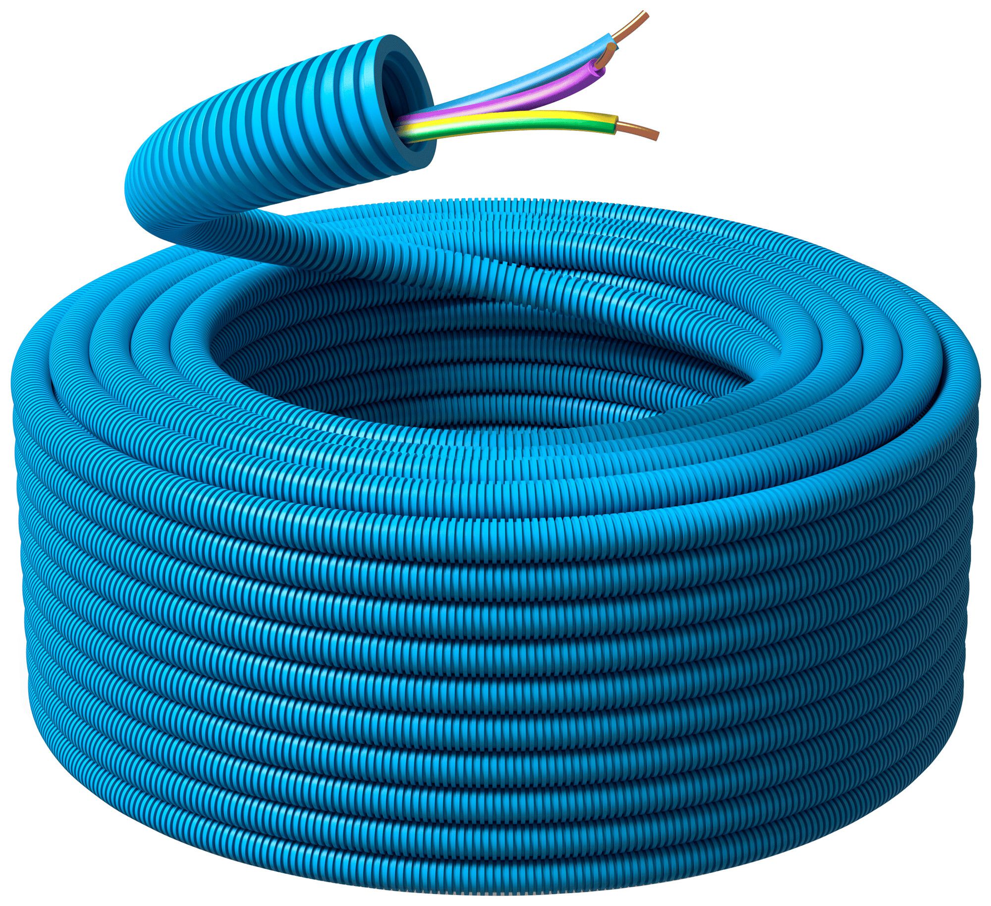Tube THFWG PM FLEX FLEXCAB LINE PP Ø20mm 3×1.5mm² 1000N bleu