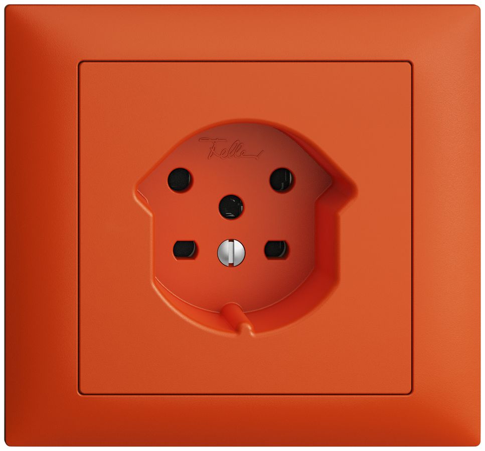 EB-Steckdose EDIZIOdue T15 FKE orange