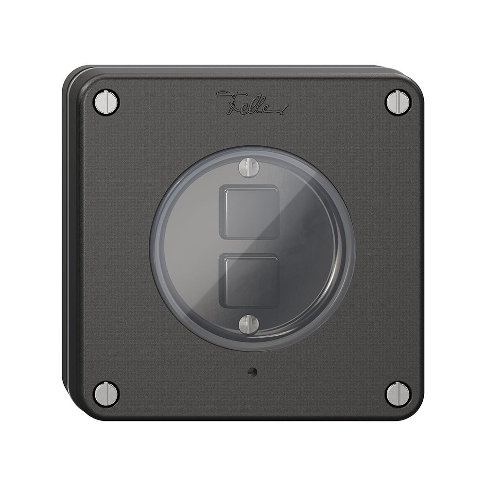 NUP-KNX-Taster 2× NEVO RGB mit Temperaturfühler schwarz