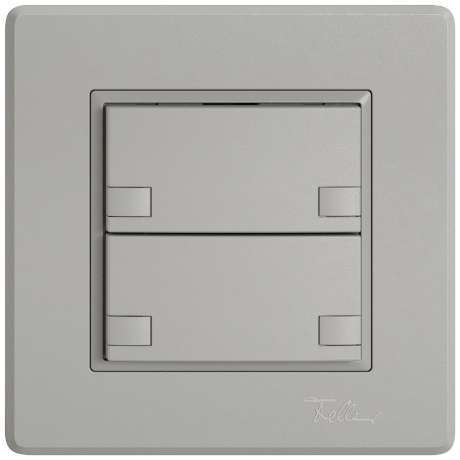 Poussoir universel ENC EDIZIO.liv UNI SNAPFIX® 5…48V s.LED 2× comm.2T grc