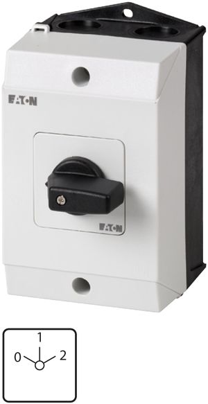 Commutatore AP Eaton T0-3-8451/I1, 20A/690V 3L, 60° rastend, "0-1-2"