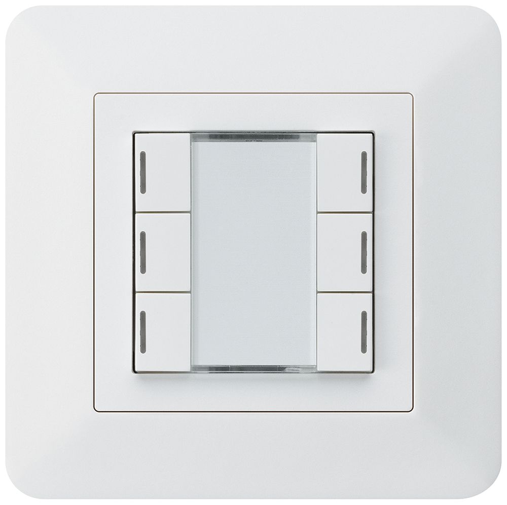 UP-Taster kallysto.trend KNX 6×RGB LED s/e-link weiss
