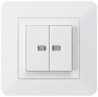 UP-Leuchttaster kallysto.trend 2×A-R/1P mit 2 Linsen weiss