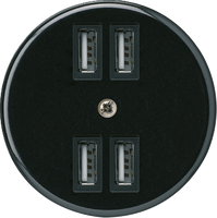 Steckdose 4×USB basico A 2400mA schwarz
