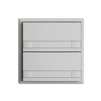 Poussoir univ. ENC 2×2t bornes à vis EDIZIOdue gris clair, avec papier