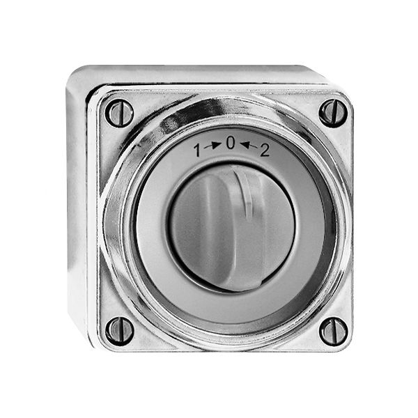 Schwenktaster nass 1->0<-2 Al natur mit Drehgriff