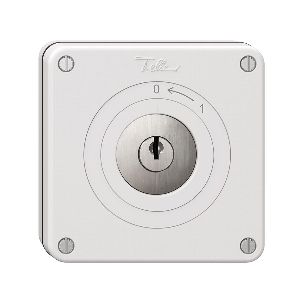 Contact pivotant NUPU NEVO, avec serrure&2 clés, KS, 0<-1, blanc