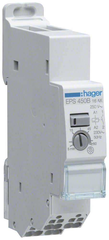 Timer-teleruttore Hager 1TE 8…230VAC 1500W 0 apertura 1 chiusura 0 invertitore