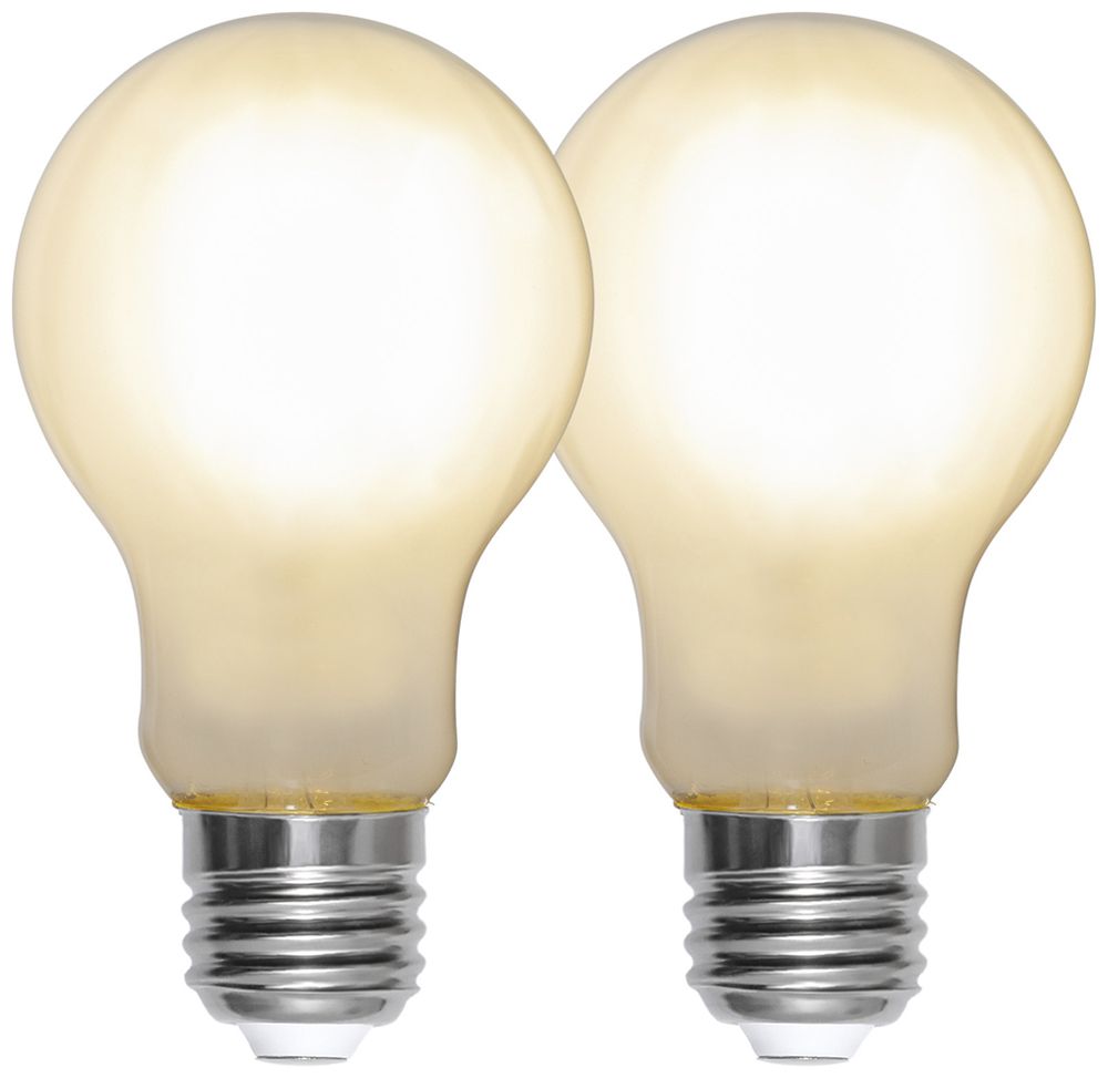 Lampada LED E27 4.5W 470lm 2700K opale Ø60×108mm Duo Pack