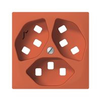 Frontplatte SIDUS orange zu 3×T23/1 mit shutter