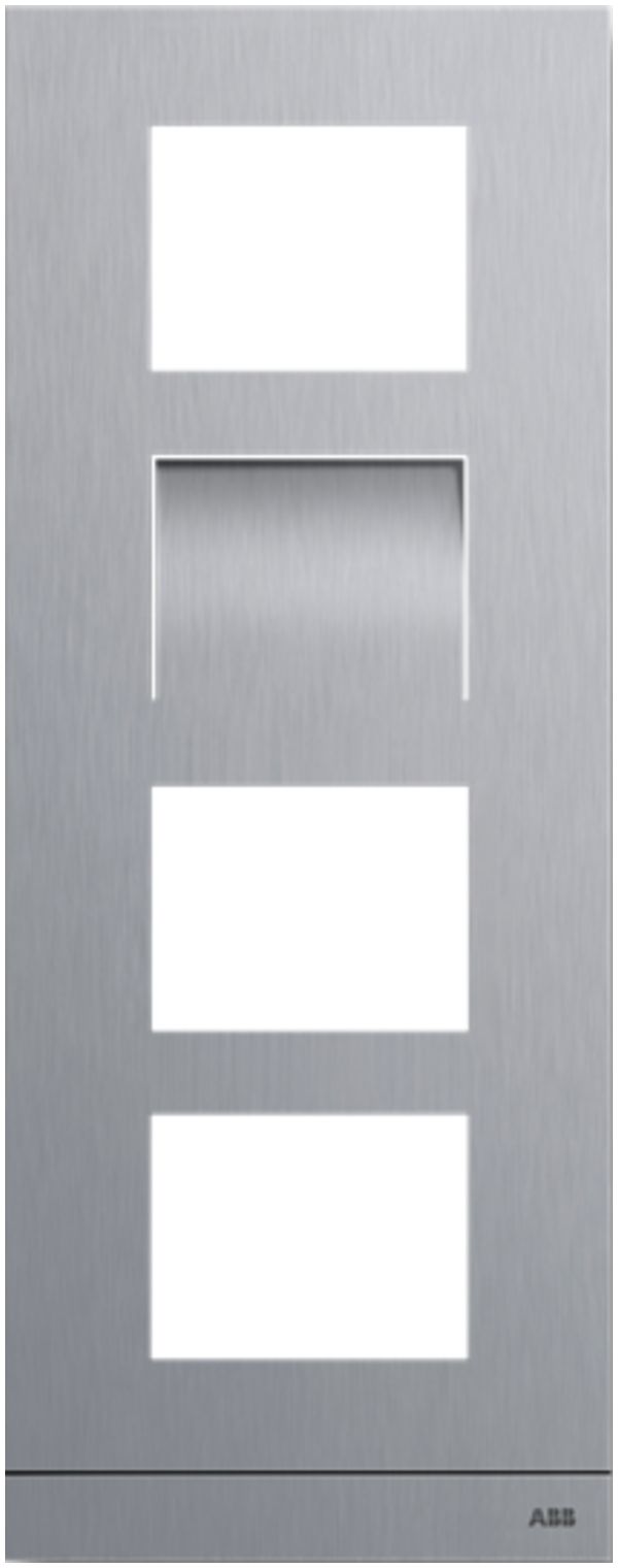 Cadre de recouvrement vidéo ABB-Welcome, pour 1/4 (4 modules), ac-fin brossé