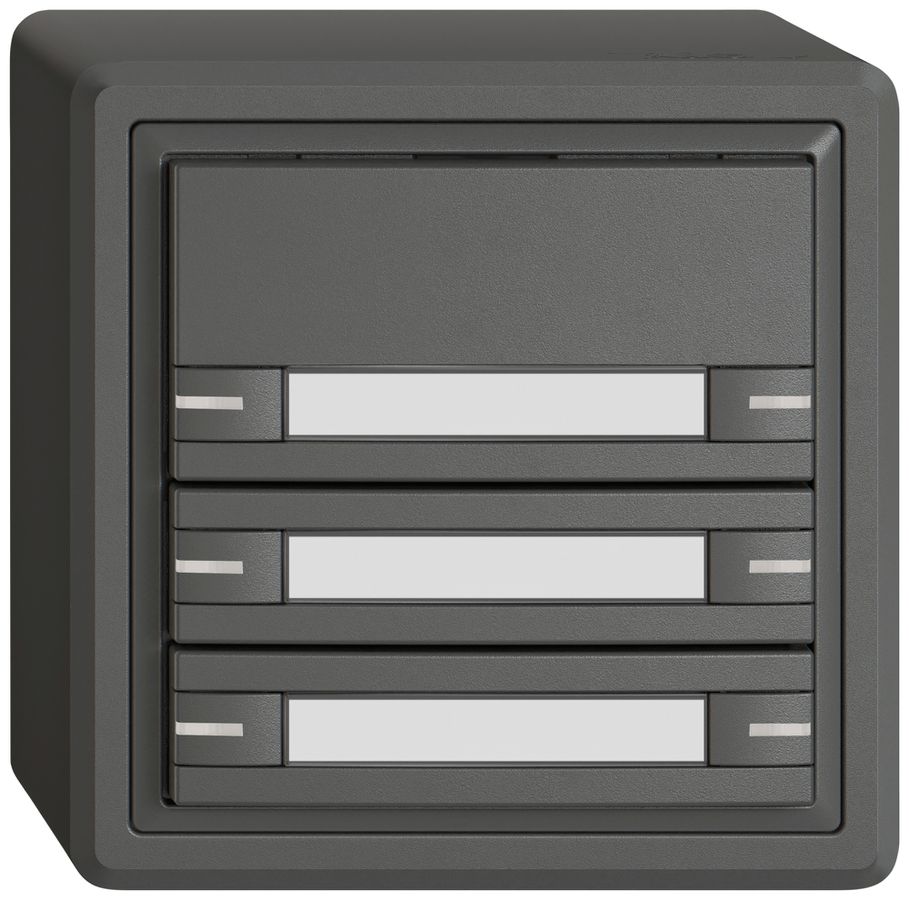 Pulsante KNX RGB AP EDIZIO.liv SNAPFIX® sensore temp.s.LED targ.6× com.1T grs