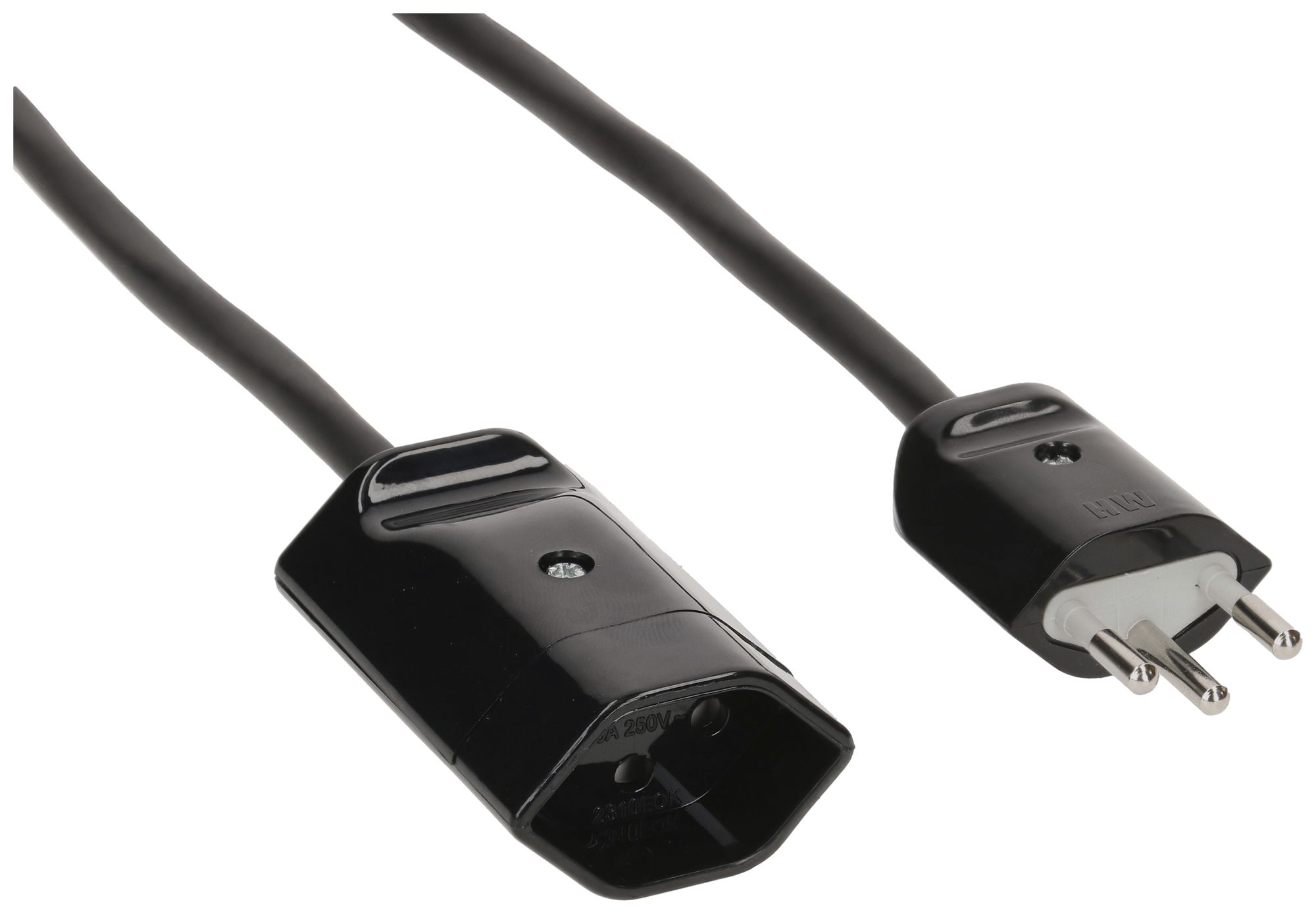 Cavo di prolunga MAX HAURI Td 3×1mm² 1m nero spina T12/13