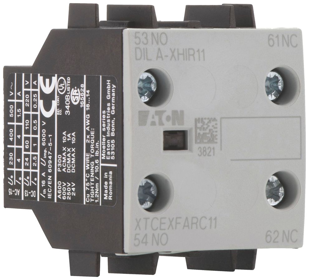 Contatto ausiliare Eaton DILA-XHIR11 1NO 1NC 4A raccordo a vite