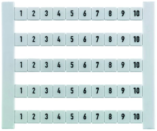Marqueur de borne Weidmüller Dekafix 5 impression: 1…10, horizontal blanc