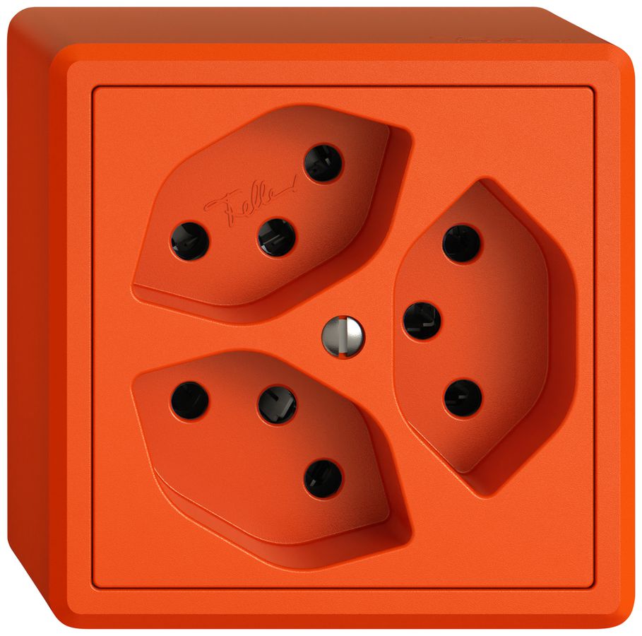 AP-Steckdose EDIZIO.liv SNAPFIX® 3×T13 3×S or