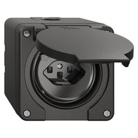 NAP-FI-Steckdose NEVO, 30mA, Typ 23, mit Anschlussklemmen, schwarz