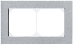 Abdeckrahmen KAL.art 1×2 94×154mm Edelstahl gebürstet