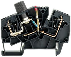 Borne fusible Weidmüller ZSI 2.5-2/2X2AN/G20/LD4 connexion à ressort TS35 noir