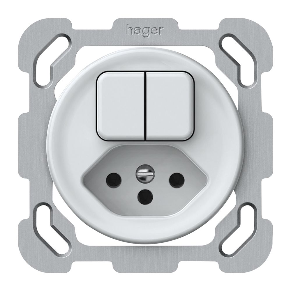 UP-Kombination origin Sch 3+3 + 1×Typ 13 77×77mm weiss