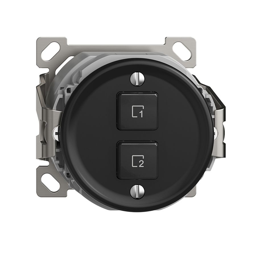 Pulsante scena AP 2 scene verticale/2T Sdue Wiser nero