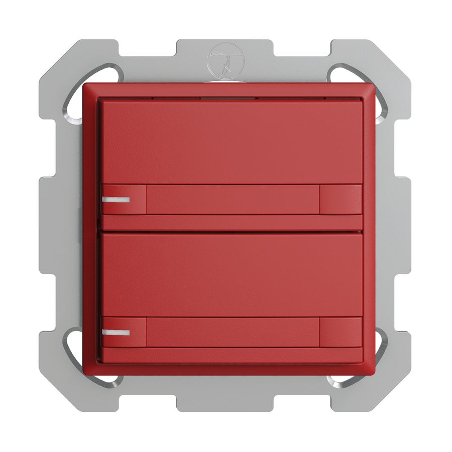 UP-KNX-Taster RGB EDUE, 250mW, m.RGB-LED, m.Papier., 2×Taste, 2×Tastenb., ber