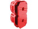 Boîte à encastrer MT NIS 2×1 TFC 850°C 71×131×60mm rouge