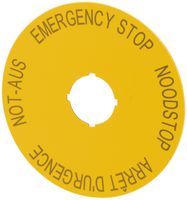 Plaquette indicatrice ETN RMQ ARRÊT D'URGENCE: D/E/H/F, jaune