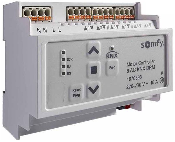 REG-Jalousieaktor Somfy animeo KNX 6 AC MotorController DRM 230V