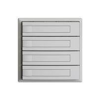 Pulsante KNX RGB EDUE, 250mW, s.LED, c.inserto carta, 4×pulsante, 1×tasto, grc