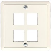 AP-Anschlussdose ELBRO Keystone, Design EDIZIOdue, 4-fach, unbestückt, weiss