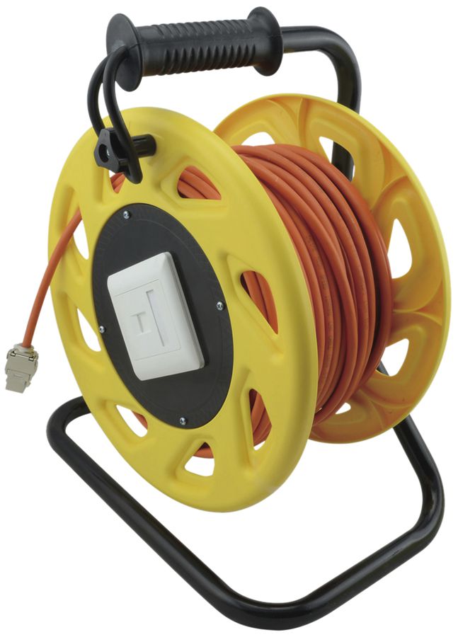 Kabelrolle ROLINE, RJ45 → RJ45, Kat.6A S/FTP AWG26 100Ω, 60m