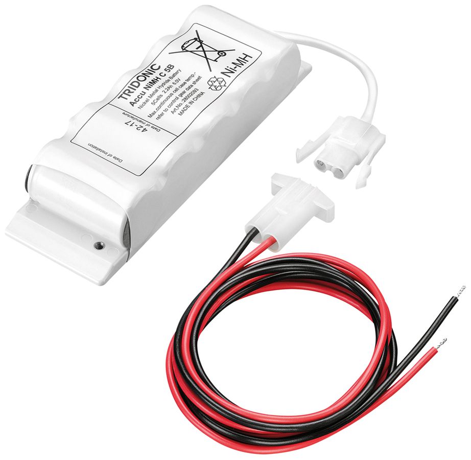 Kit accu Tridonic 6V 2200mAh NiMH 134×48.5×28.5mm (5 kit)