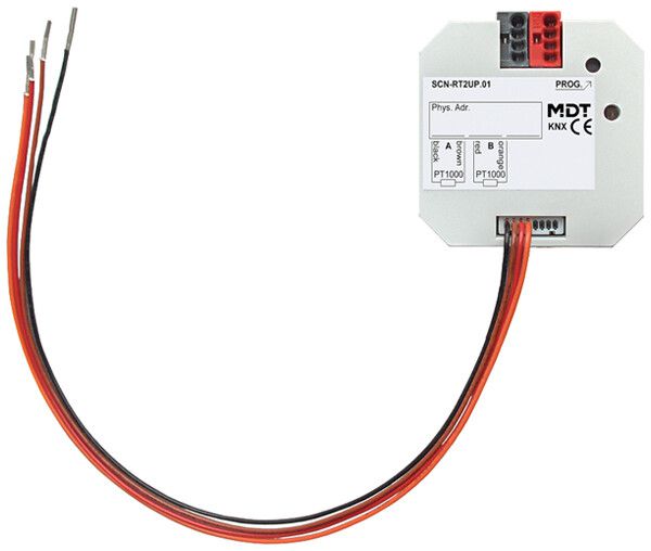 EB-Raumtemperaturregler KNX MDT SCN-RT2UP.01 2-Kan für Pt1000 weiss