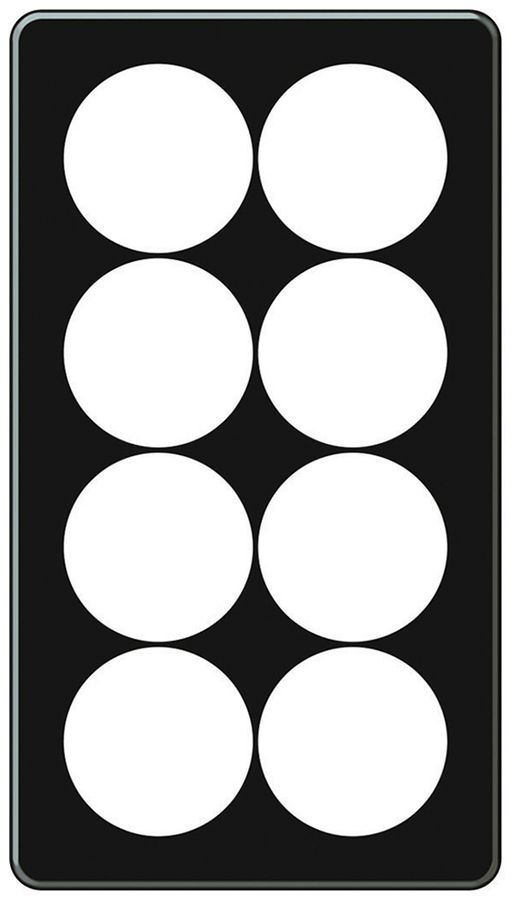 UP-Abdeckplatte origin 4×2 Ø58mm 152×272mm schwarz