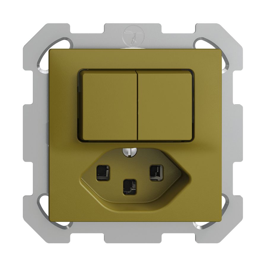 UP-Kombination 1/3+3/1L+T23 olive 16A EDIZIOdue