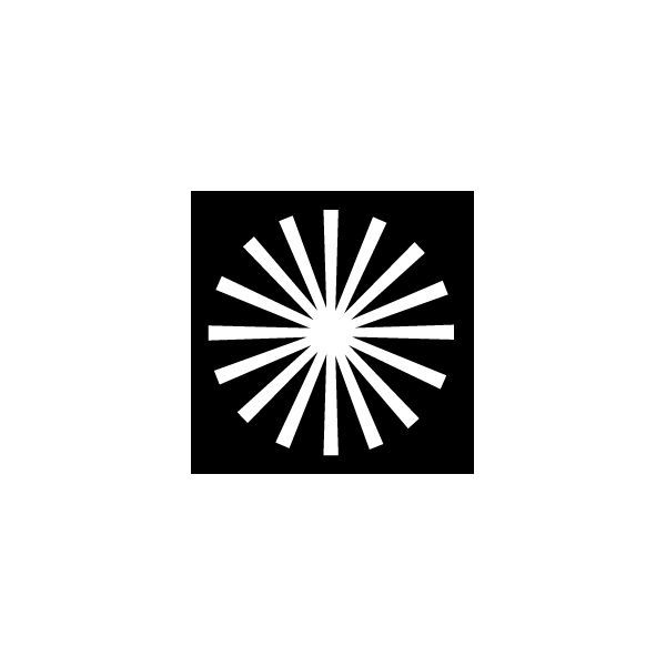 Foglia neg.simbolo 'raggie' EDIZIOdue nero 42×42 per lamp.LED