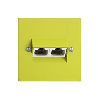 UP-Dose 2×RJ45/u 4P getr. EDIZIOdue lemon ITplus