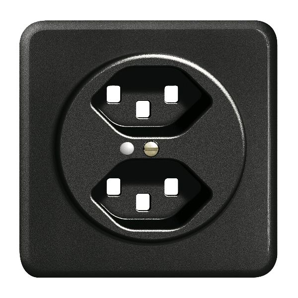 UP-Frontset FH 2×T23 schwarz 86×86mm mit Linse