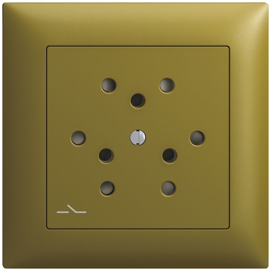 Kit frontal EDIZIOdue olive 88×88mm 3×T12/1 avec shutter