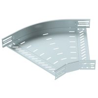 Coude BET RB 45° 60×400mm acier zingué en continu