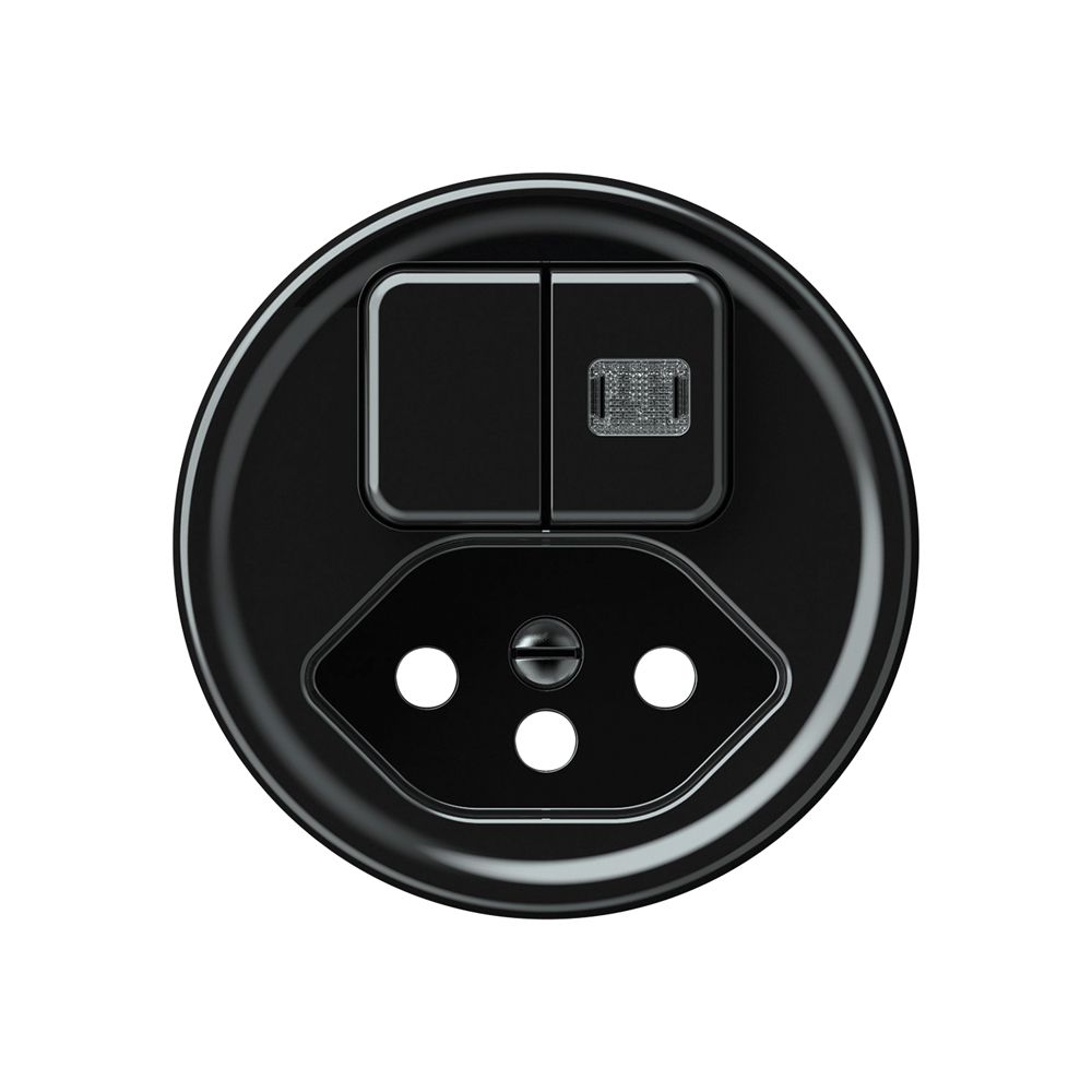 Frontset origin kombination Doppelknopf 1×beleuchtet + T13 60×60mm sz