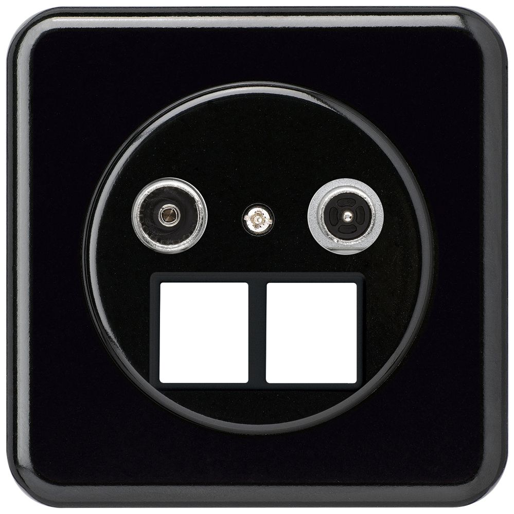 Presa multimedia INC basico TV-R mont.C 19dB 2GHz nero