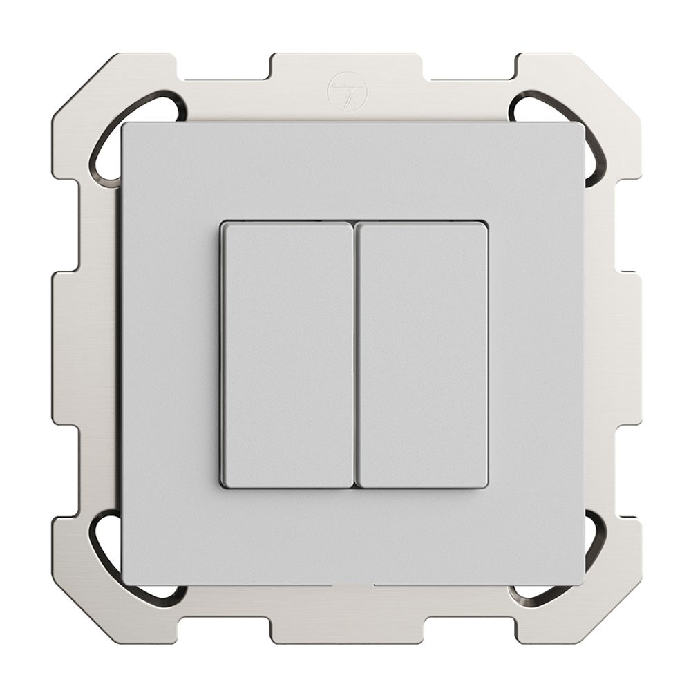 Station secondaire ENC 2K/2T pour interrupteur Edue Wiser gris clair