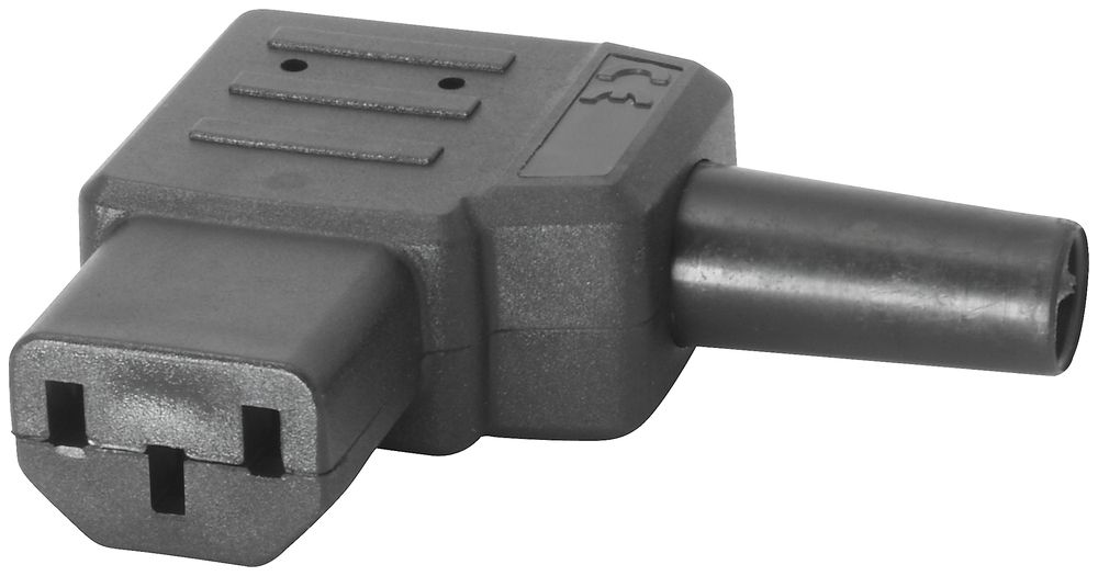 Prise d'appareils T113 C13 coudée 70°C noir