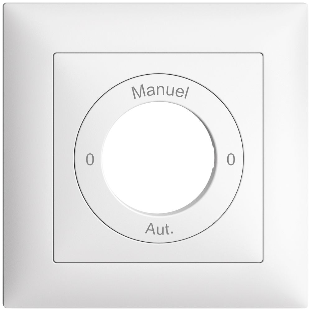 Kit front. 0-Auto-0-Main EDIZIOdue blanc 88×88mm pour interr.rot